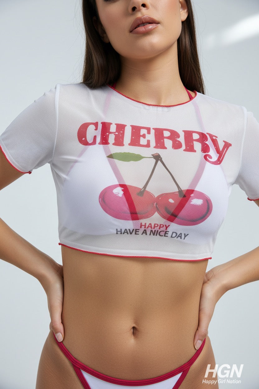 Happy Cherry Girl | 3-Piece Bikini Set